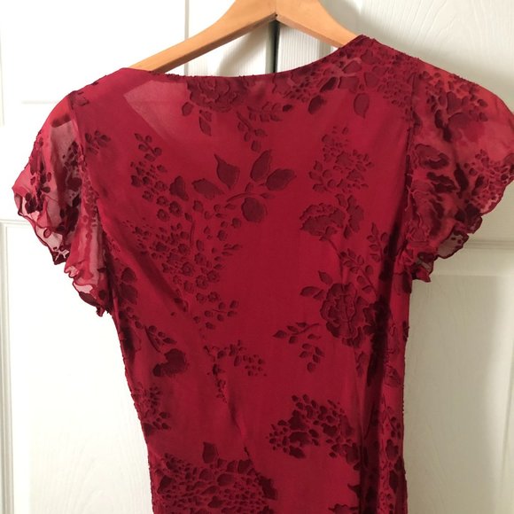 Papell Petites 6P Red Dress - Picture 7 of 7